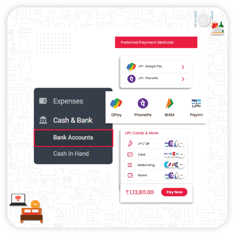 Multiple Payment Mode - Hotel Inventory Management Software