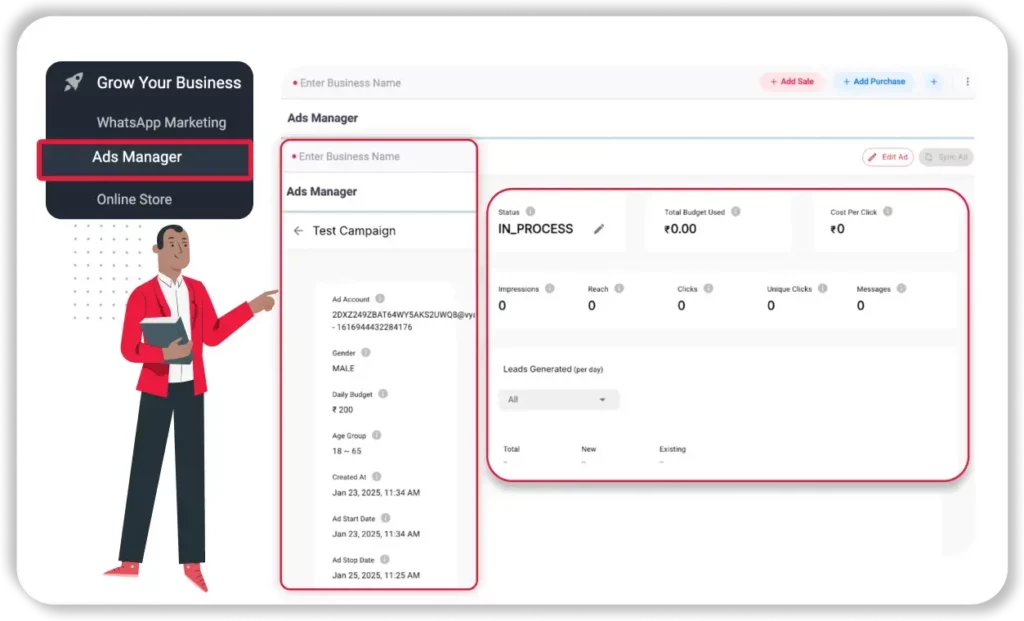 Click Create to Publish Ad