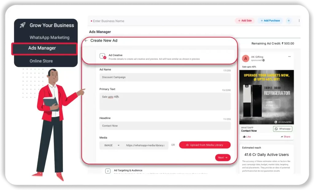 Create your Click-to-WhatsApp-ad