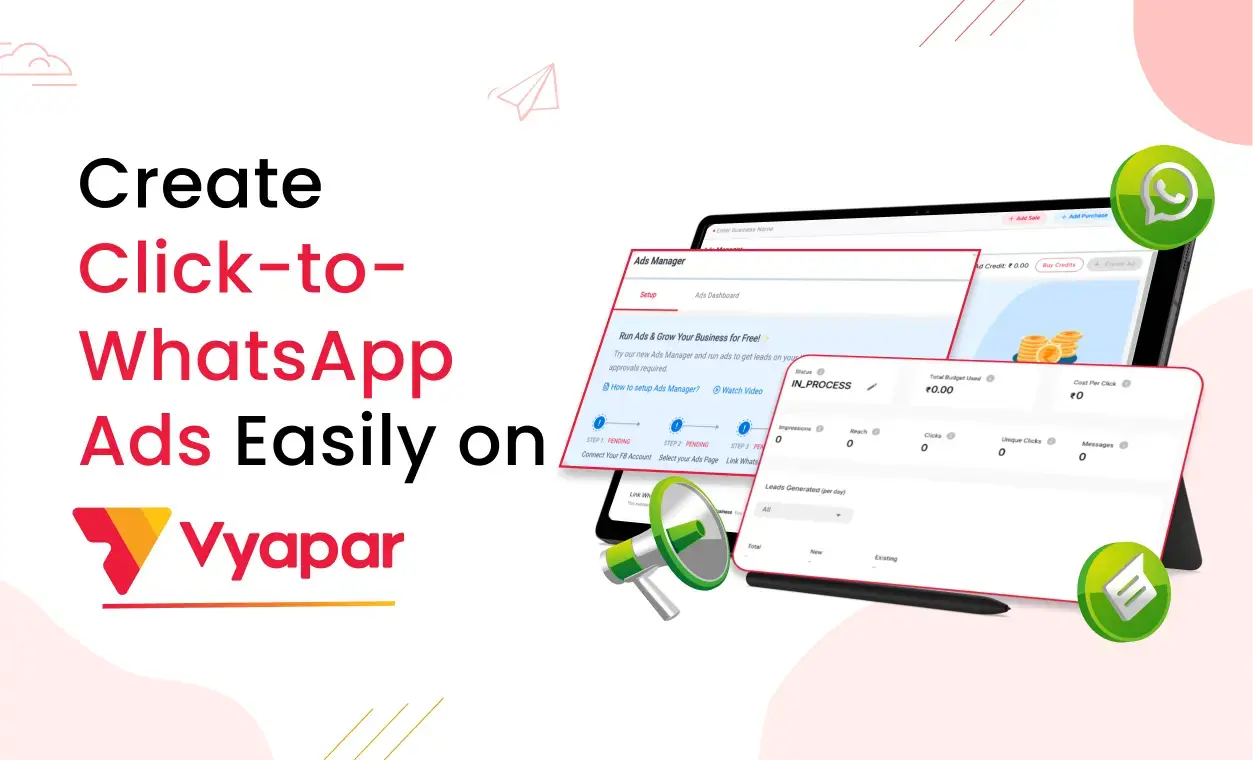 Create Ads on Vyapar App