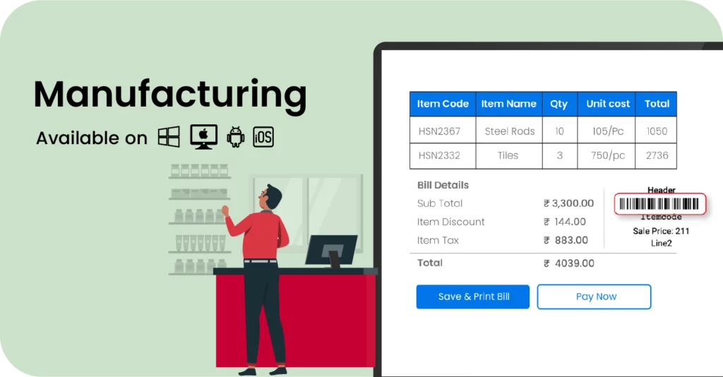 Vyapar invoice app for manufacturing industry