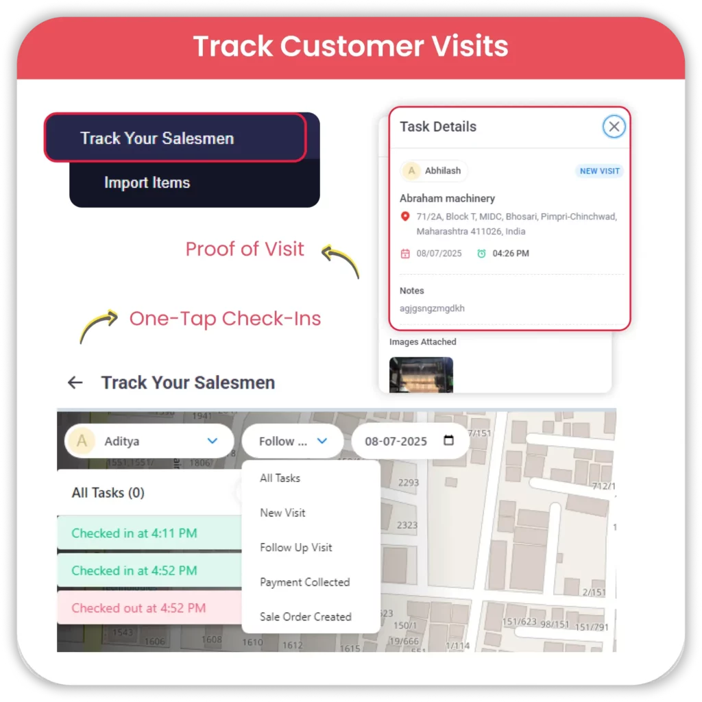 Customer Visit Check-In & Check-Out
