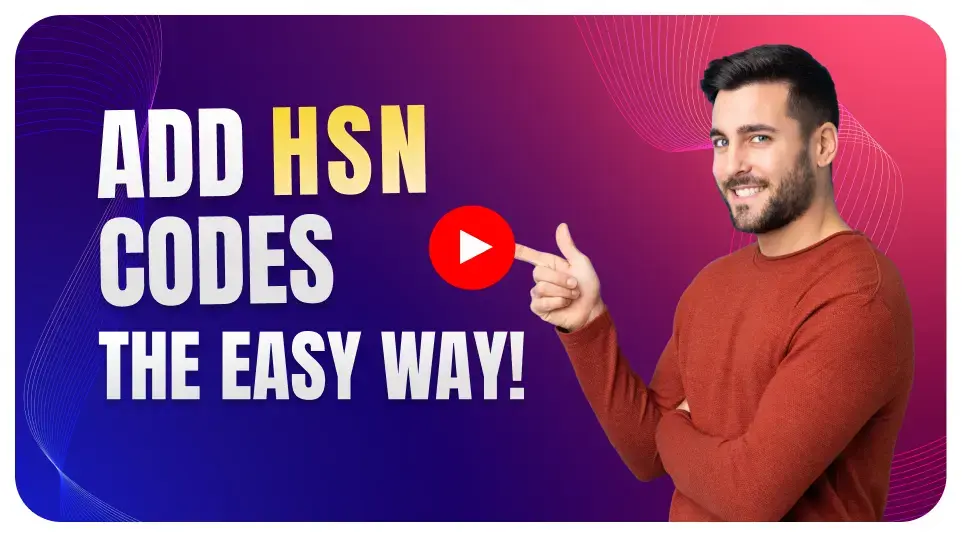 How to Add HSN/SAC Code for Item