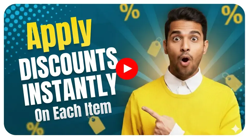 How to Add Item Wise Discount