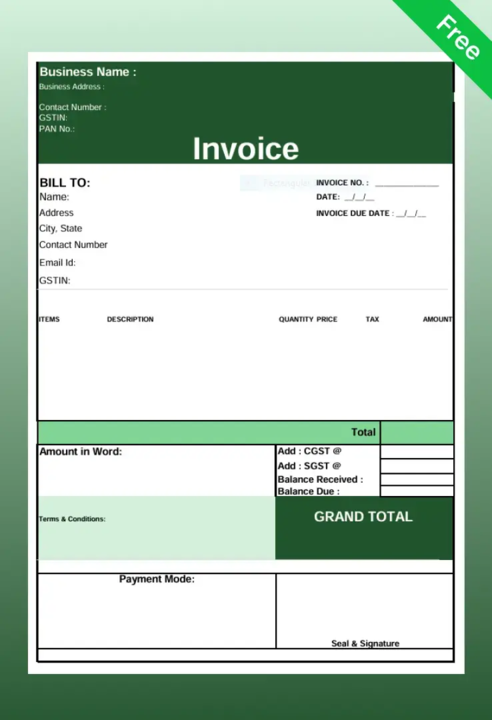Invoice with Balances