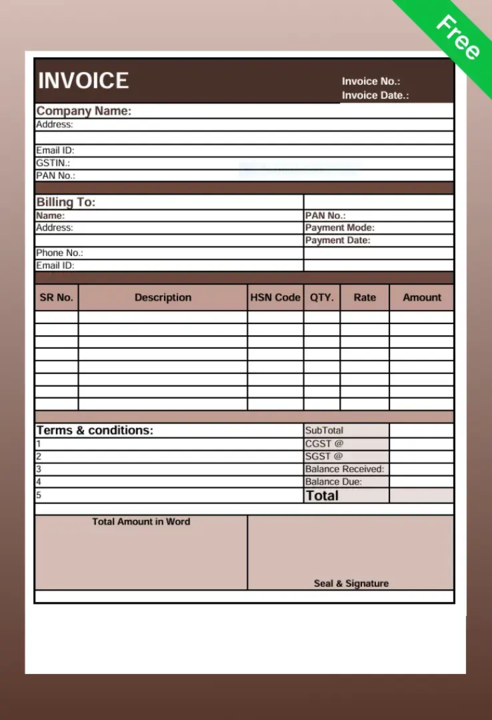 Invoice with HSN Summary
