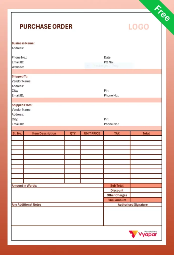 PO Format In Excel -03
