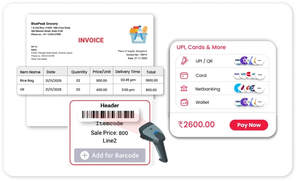 Dedicated POS Billing Interface
