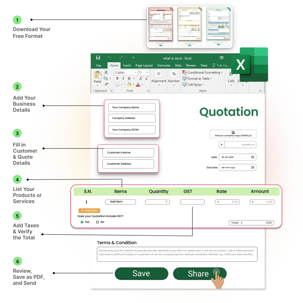 How to Make a Quotation in Excel