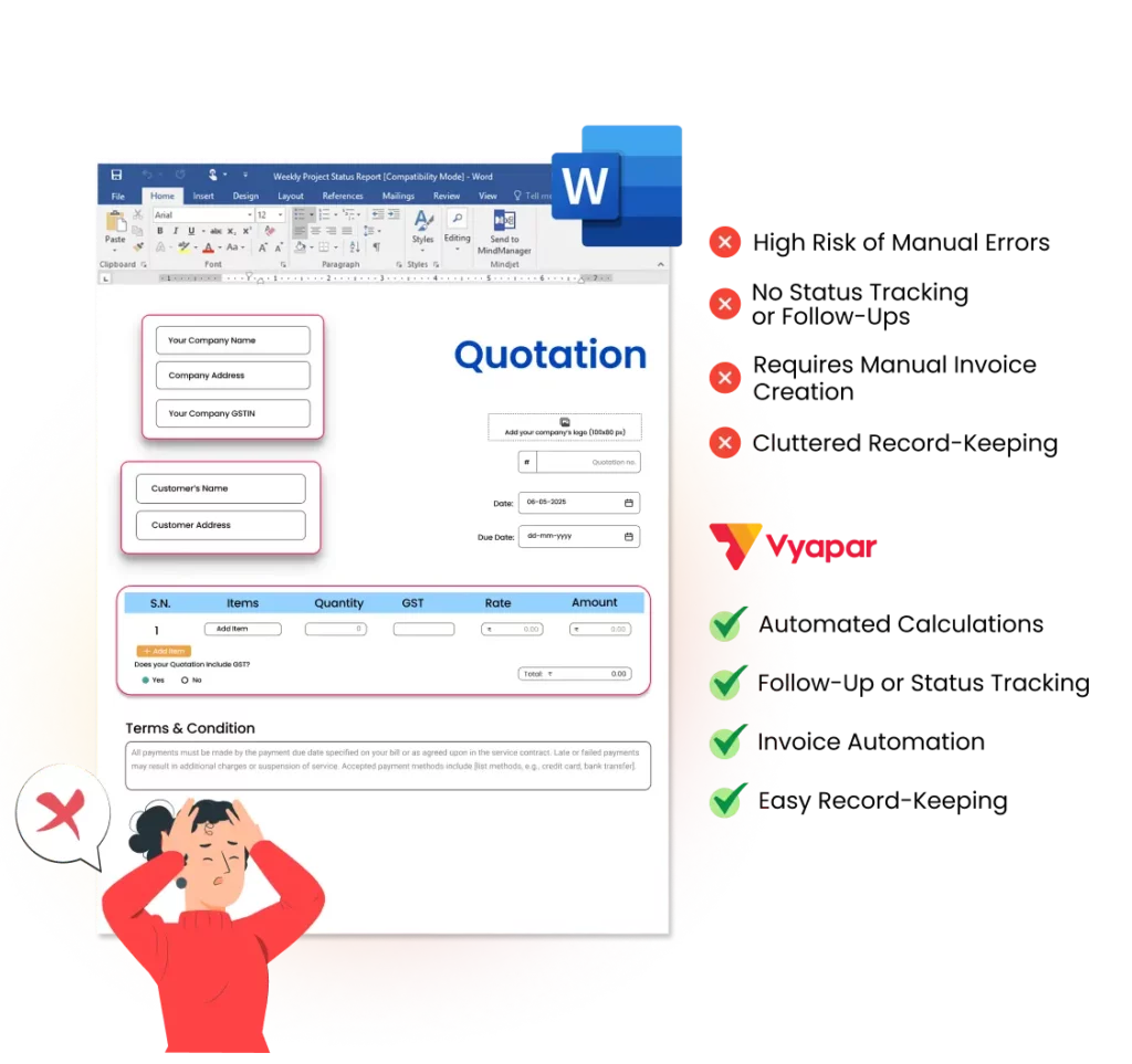 Limitations & Challenges of Using Static Word Quotation Templates