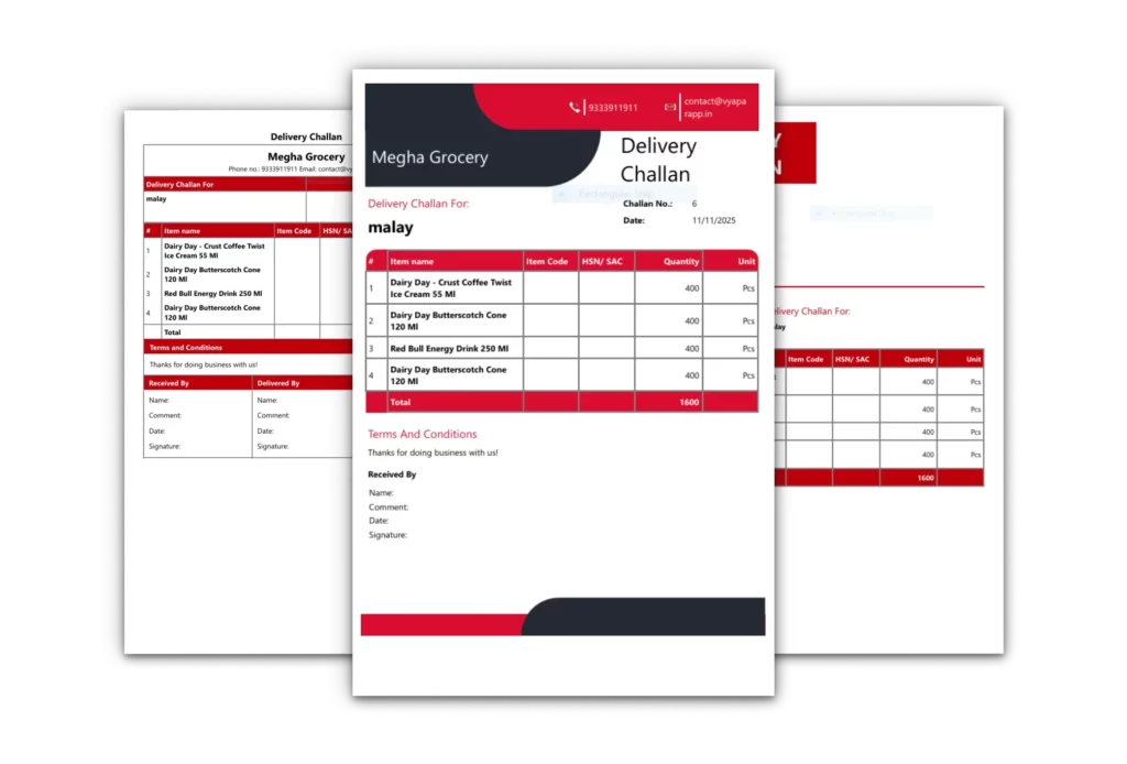What is a Delivery Challan?