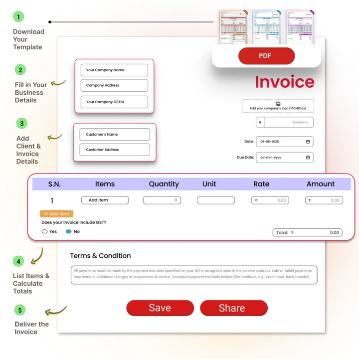 How to Use a Free PDF Invoice Format