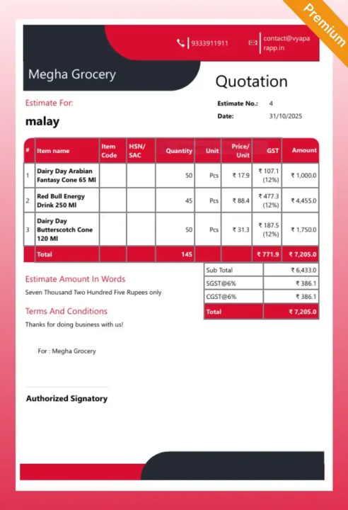 Double Divine Quotation Format Premium