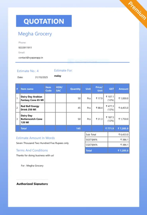 French Elite Quotation Format Premium