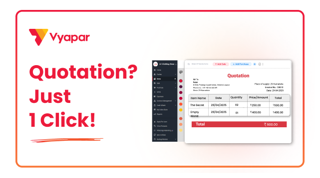 How to Create Quotation in Vyapar