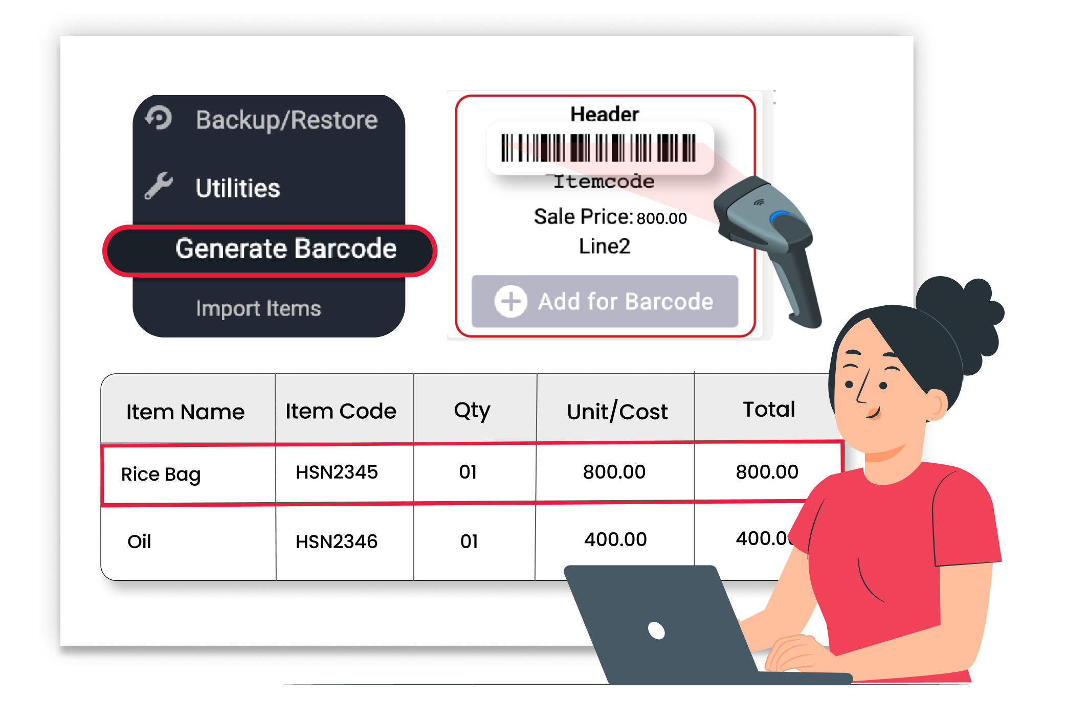 Create barcodes