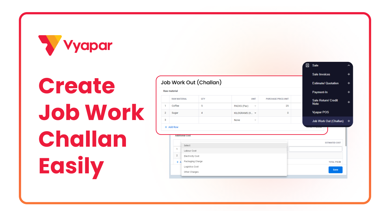How to Make Job Work Challan