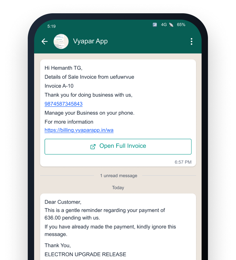 WhatsApp Reminder Preview