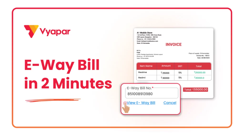Generate E-way Bill