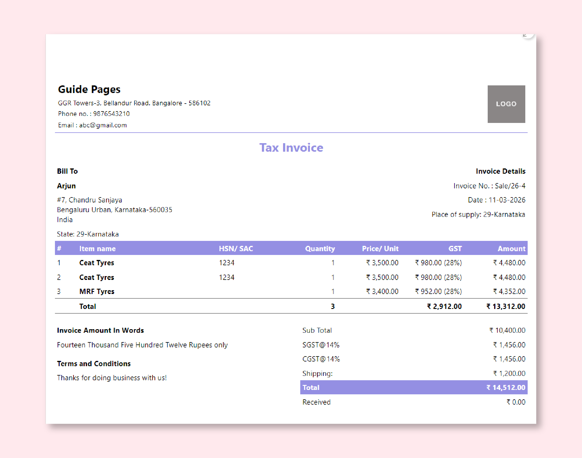 Create Tax/GST Invoices Guide Hero Image