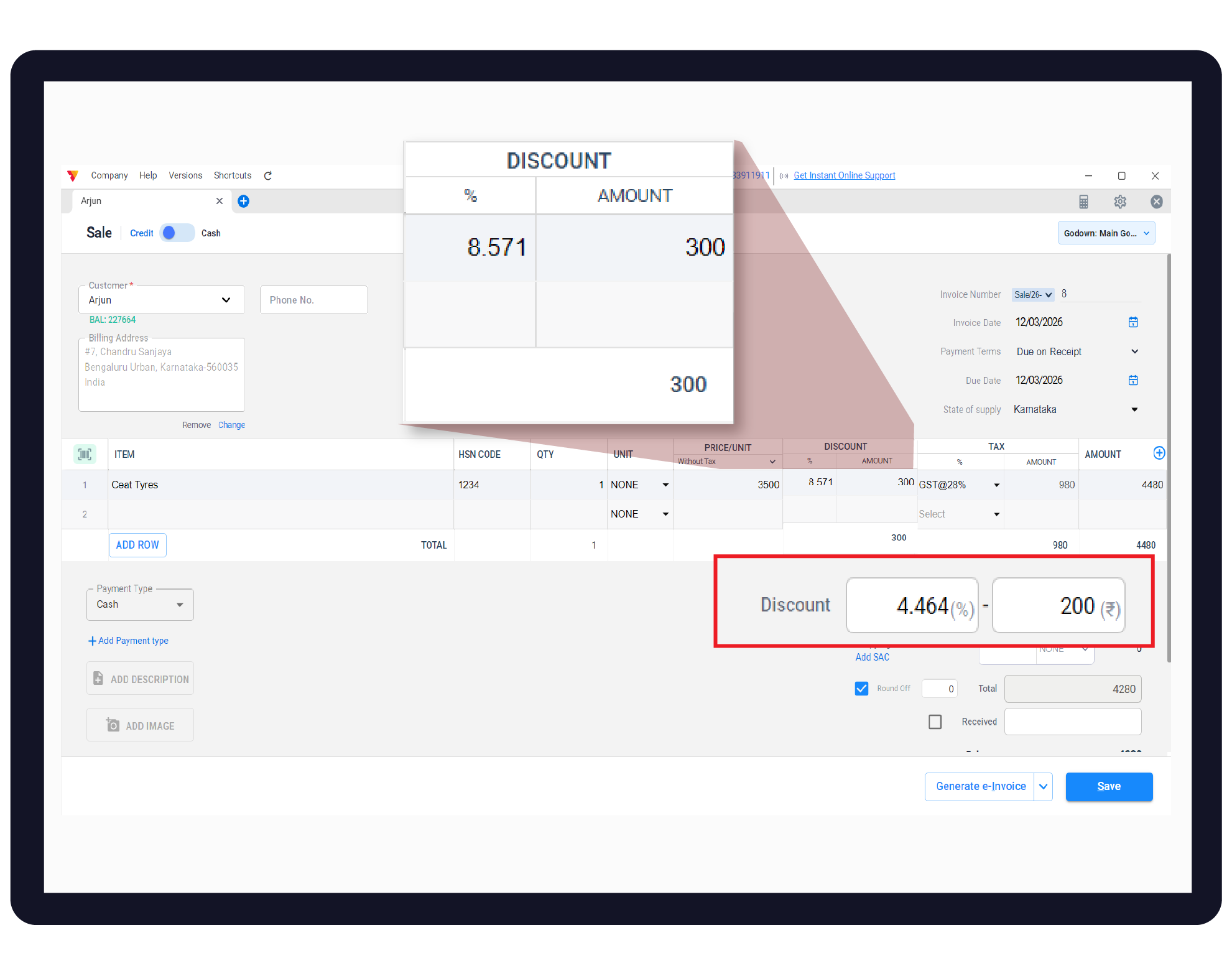 Add Discounts in Vyapar App Guide Hero Image