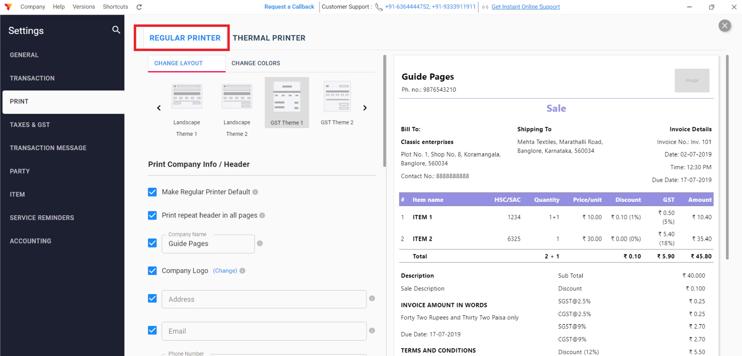 Choose Your Printer Type