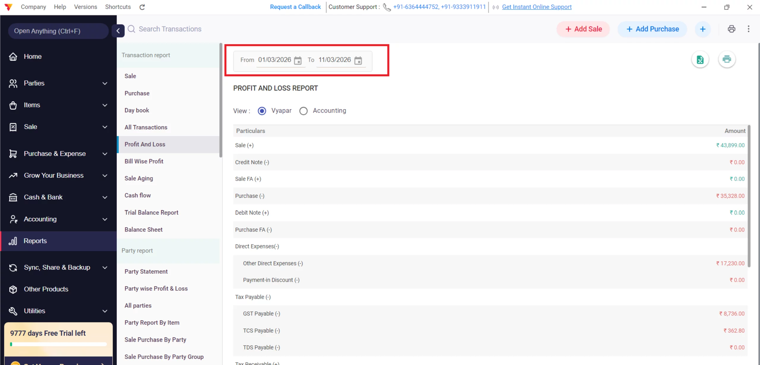 Apply Custom Date Filter 