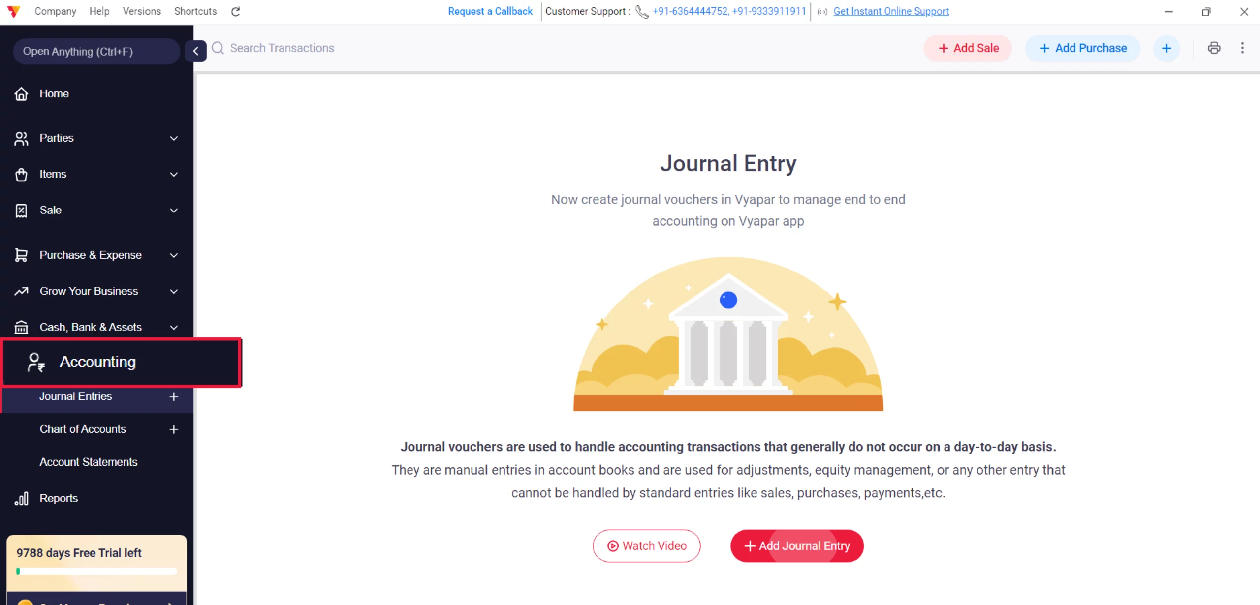  Navigate to Accounting Menu