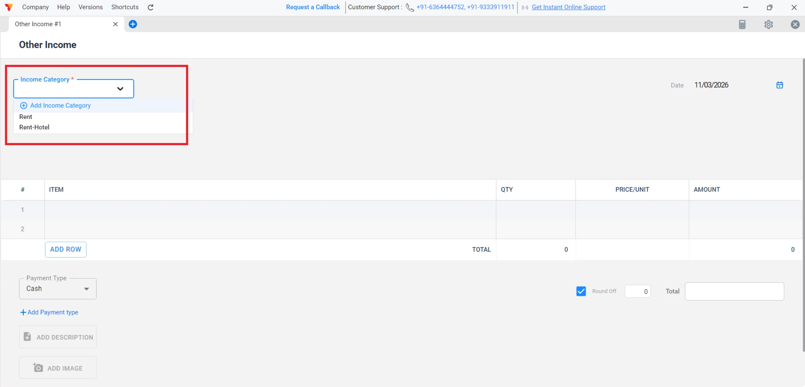 Select Income Category