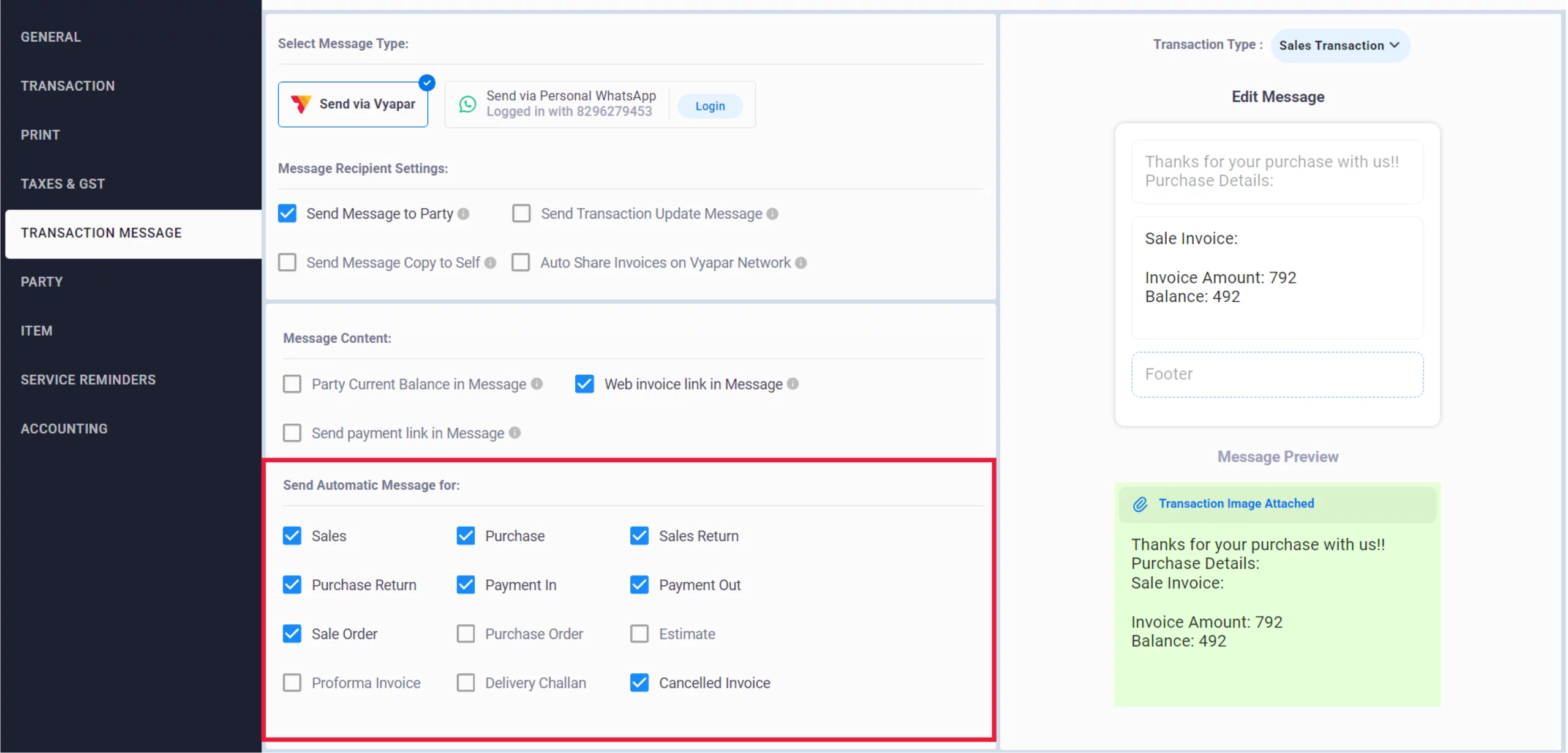 Select Automatic Triggers