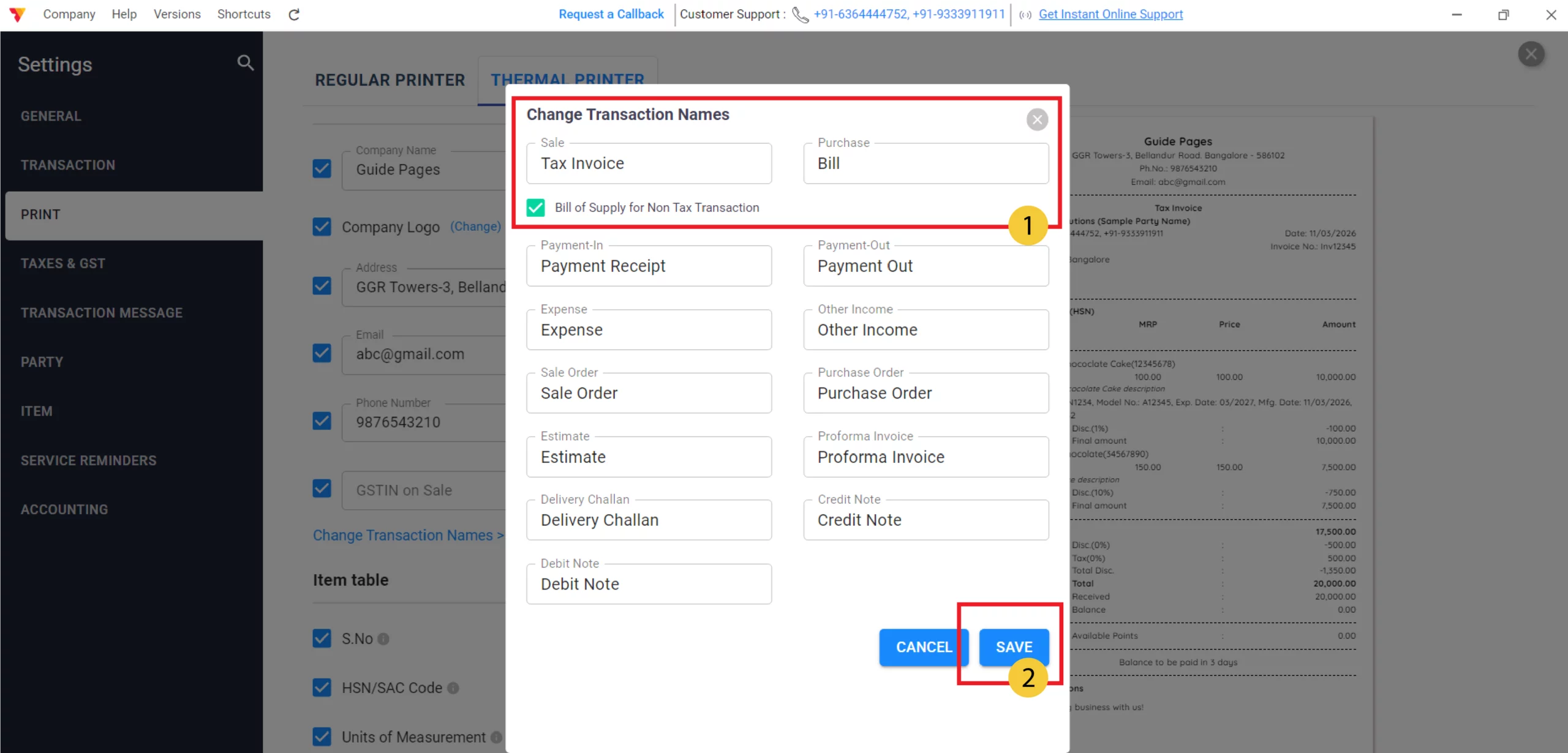 Change Transaction Name