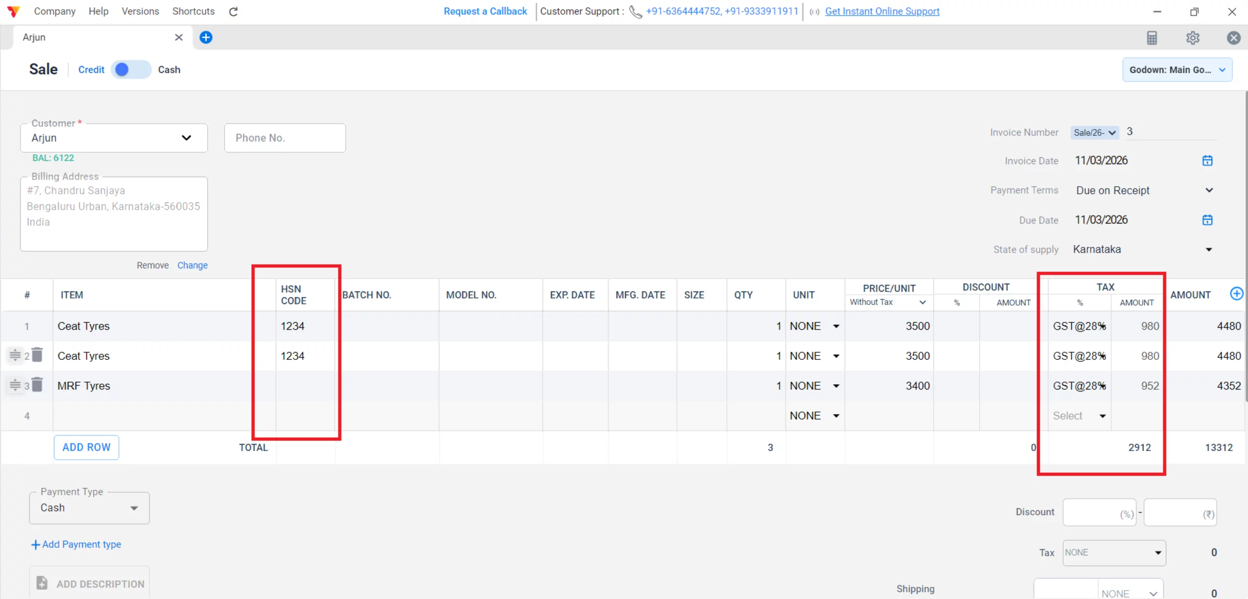 Add Items to Invoice