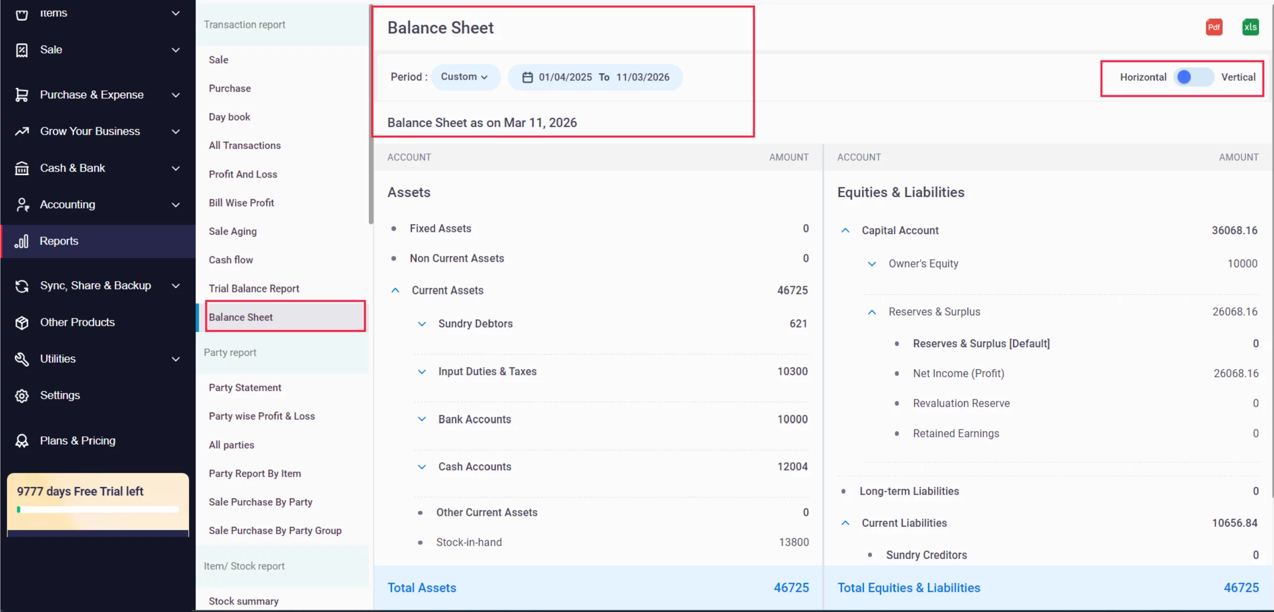 Balance Sheet