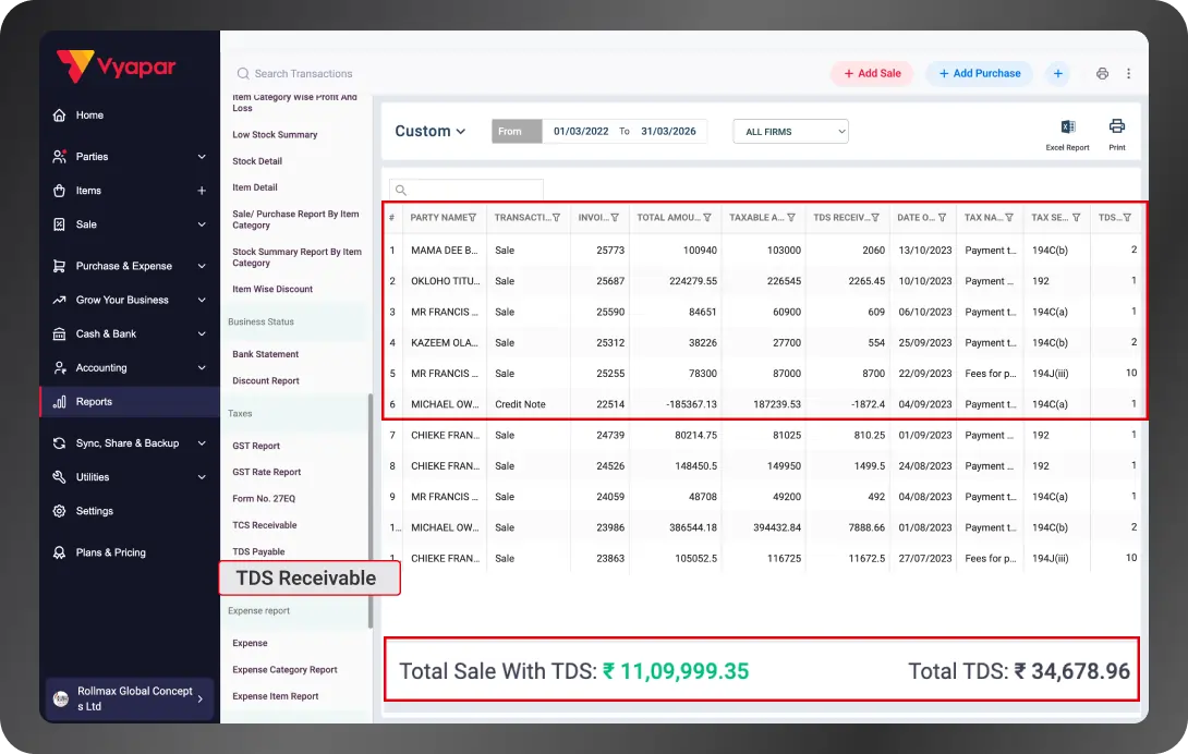 automated tax report in accounting software