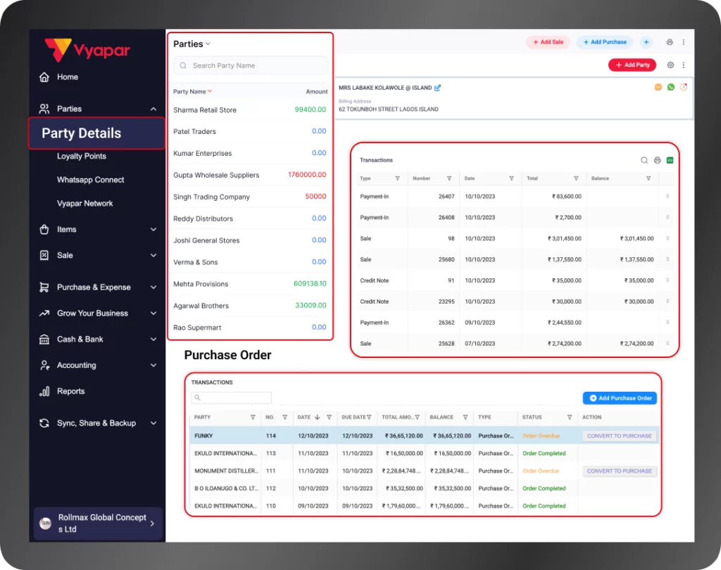 Vendor Management - Inventory management software