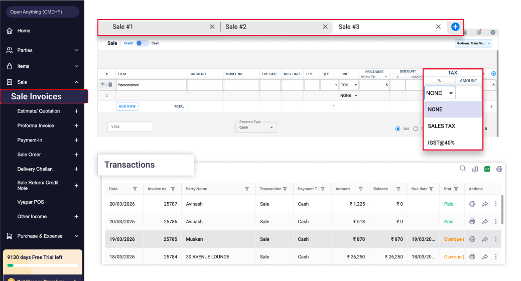 Wholesale pharma billing software