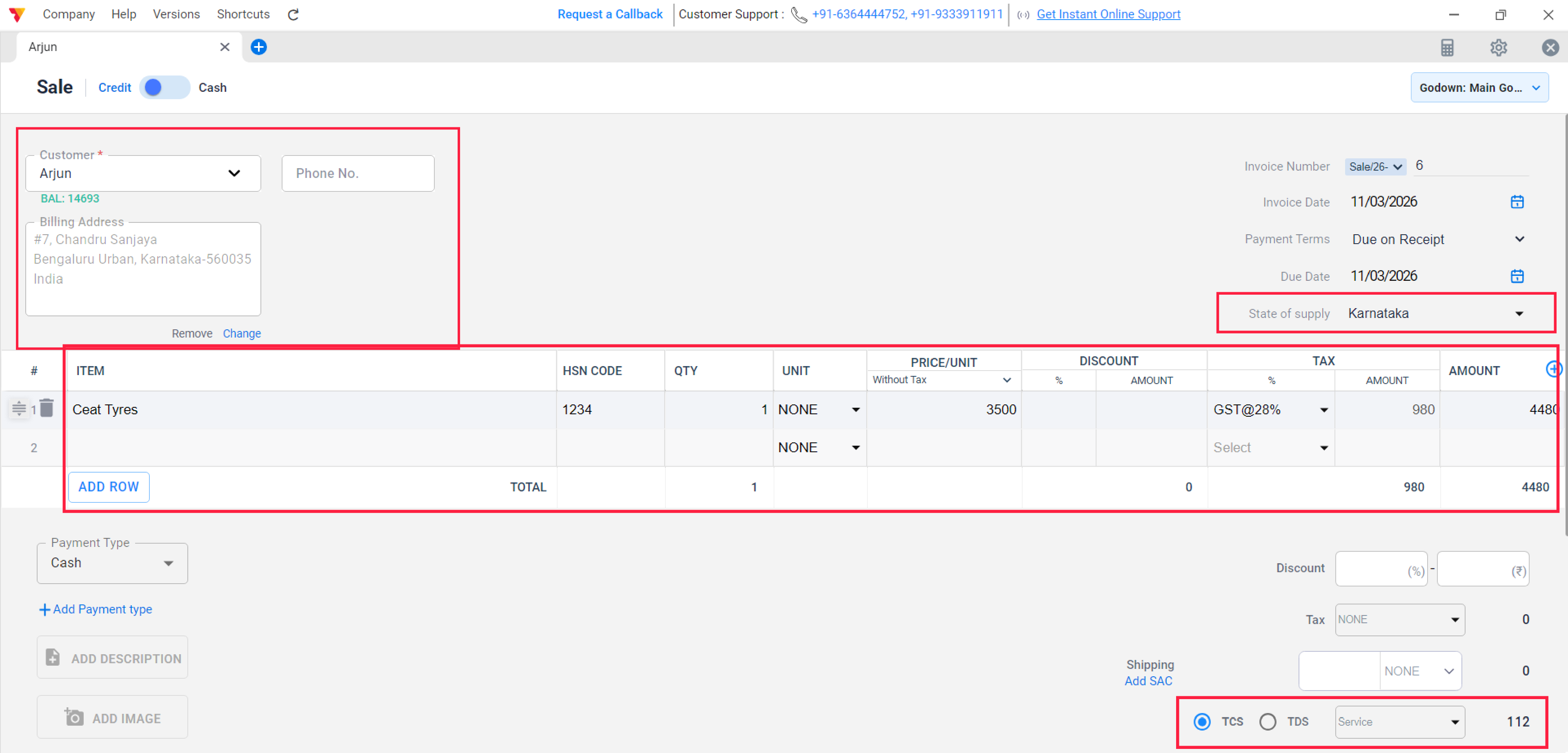  Create a Transaction (Sale/Purchase)