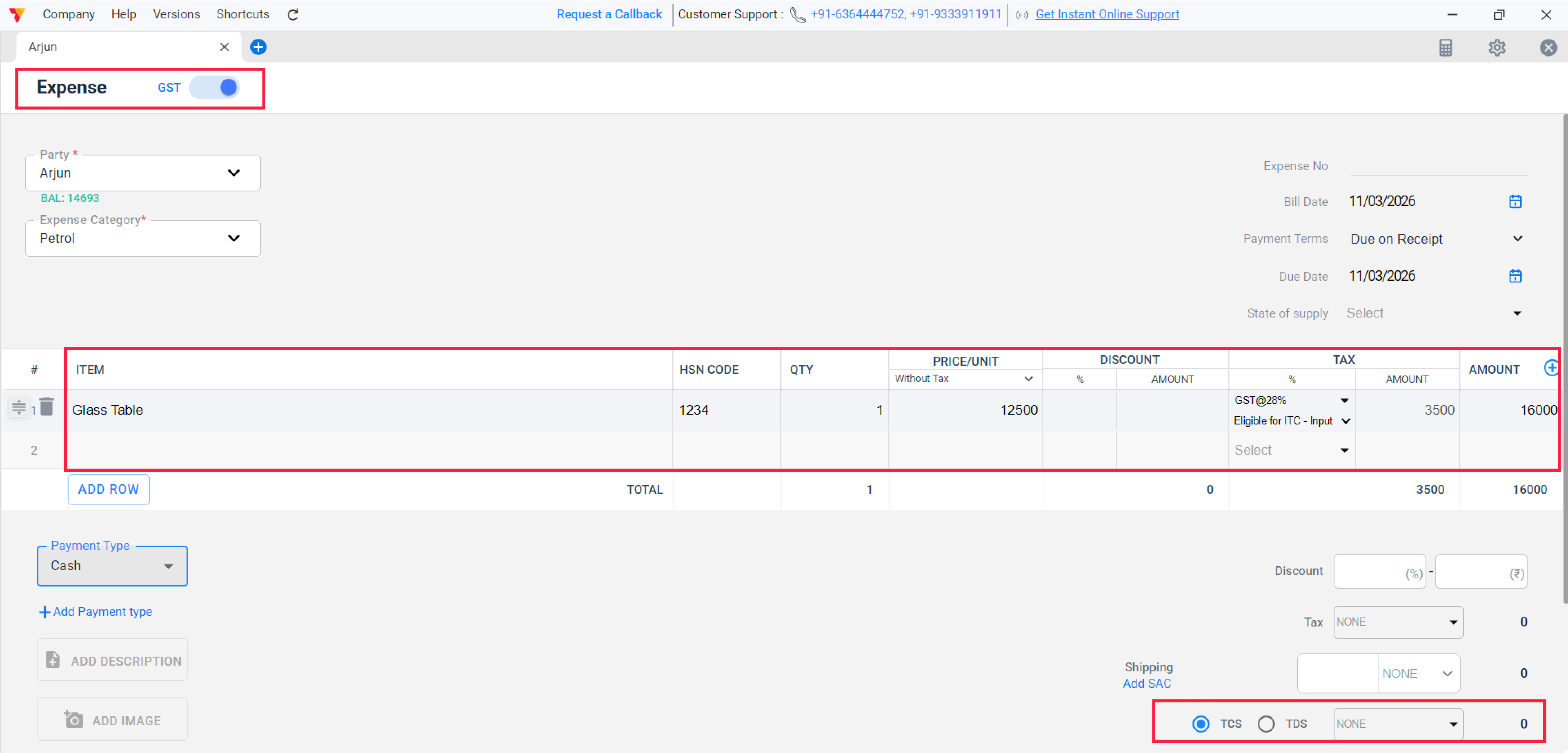  Create a GST Expense