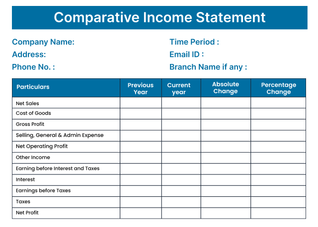 Small Business Comparative Income Statement in word