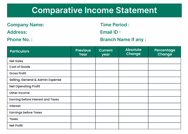Comparative Financial Statement in PDF