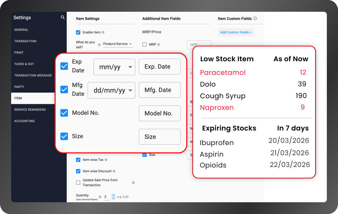 Batch and expiry tracking pharmacy software