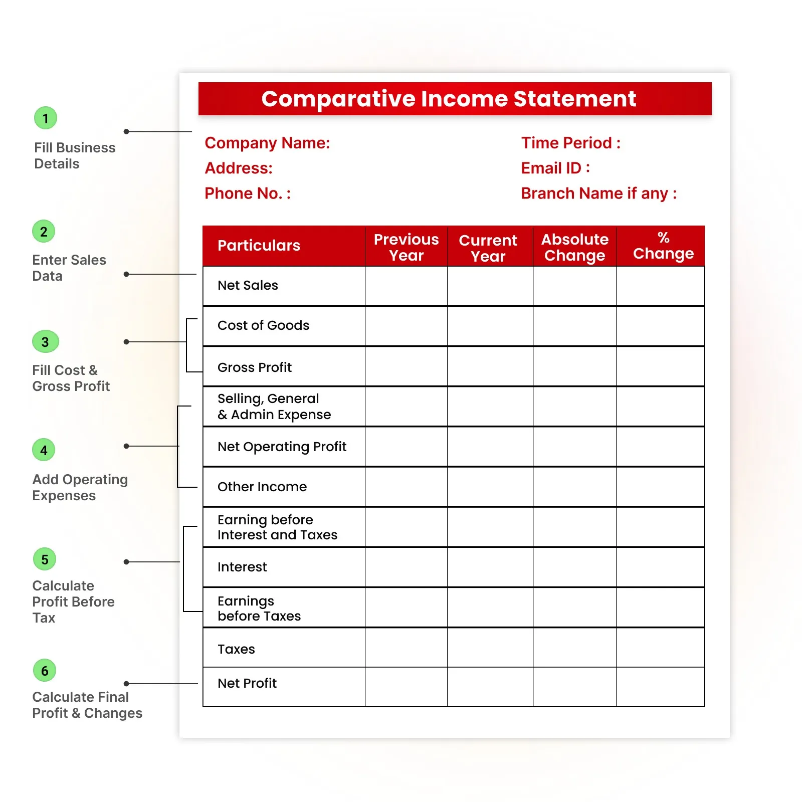 How to Use Comparative Income Statement