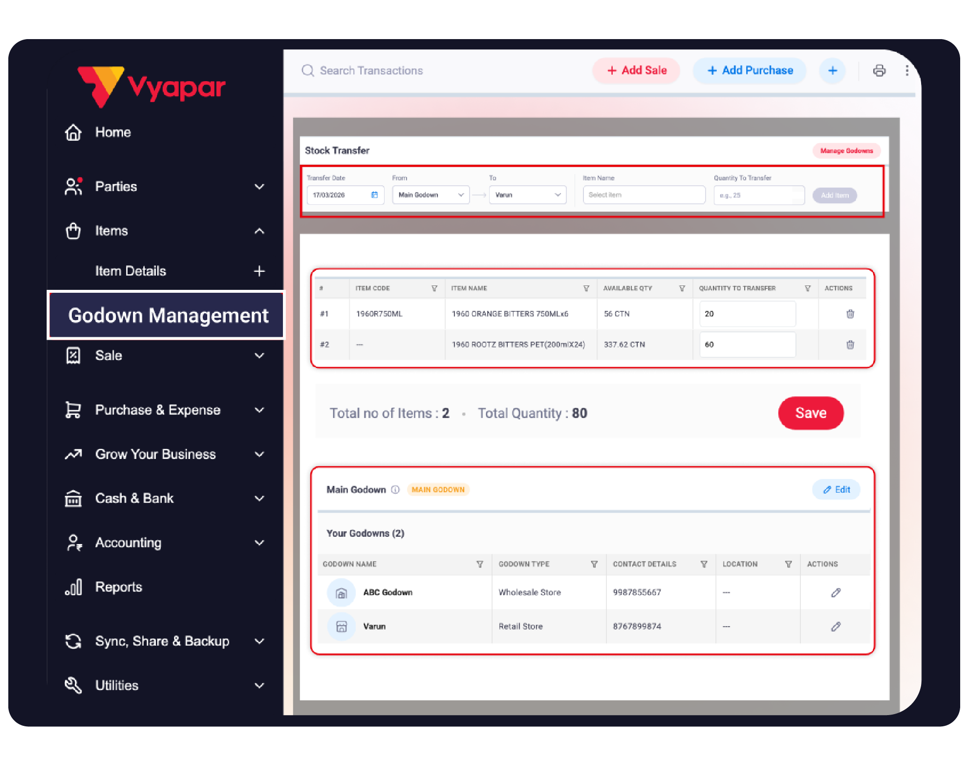 Manage Godowns Guide Hero Image