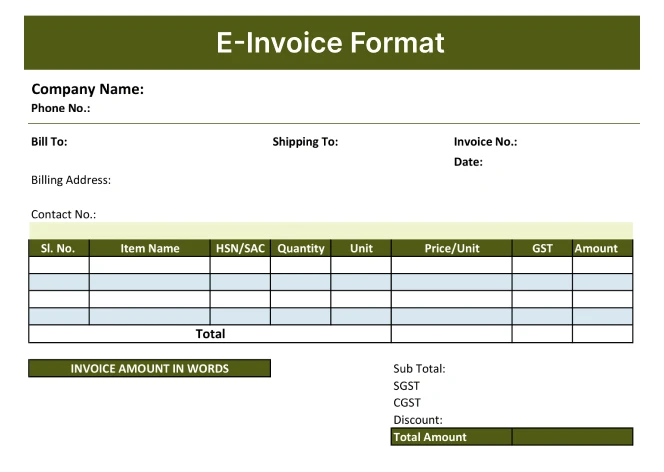E-Invoice Format