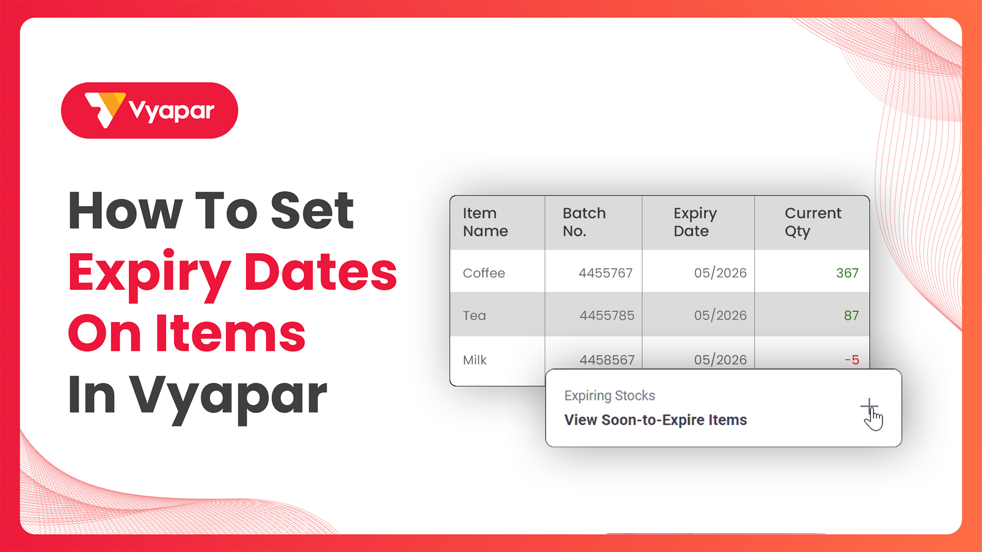 How to Track Item Expiry Dates