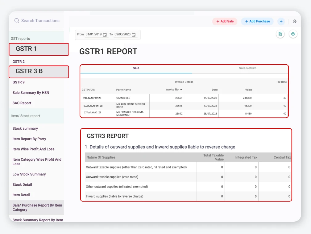 GST Reports