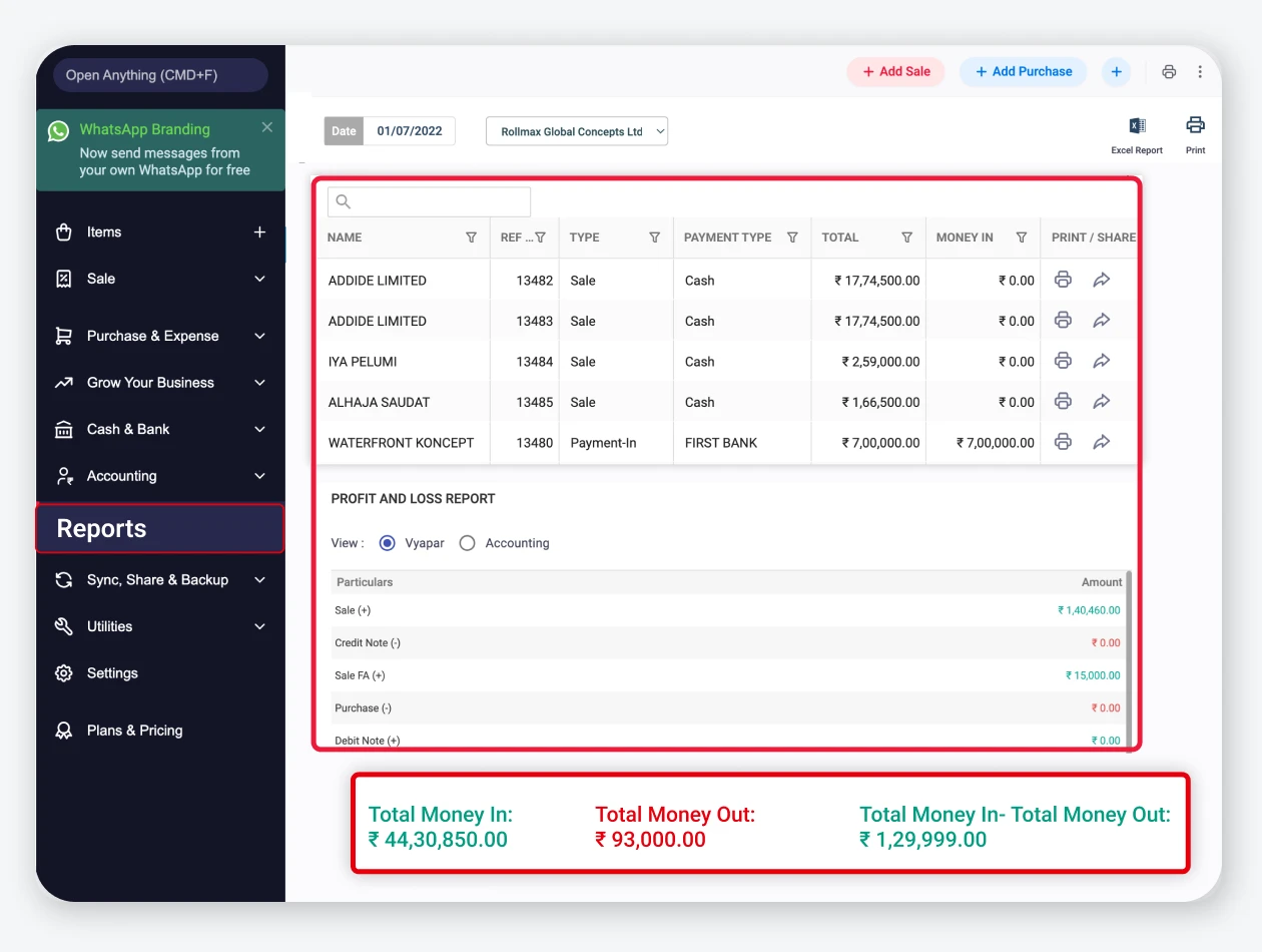 Reports and Financial Tracking