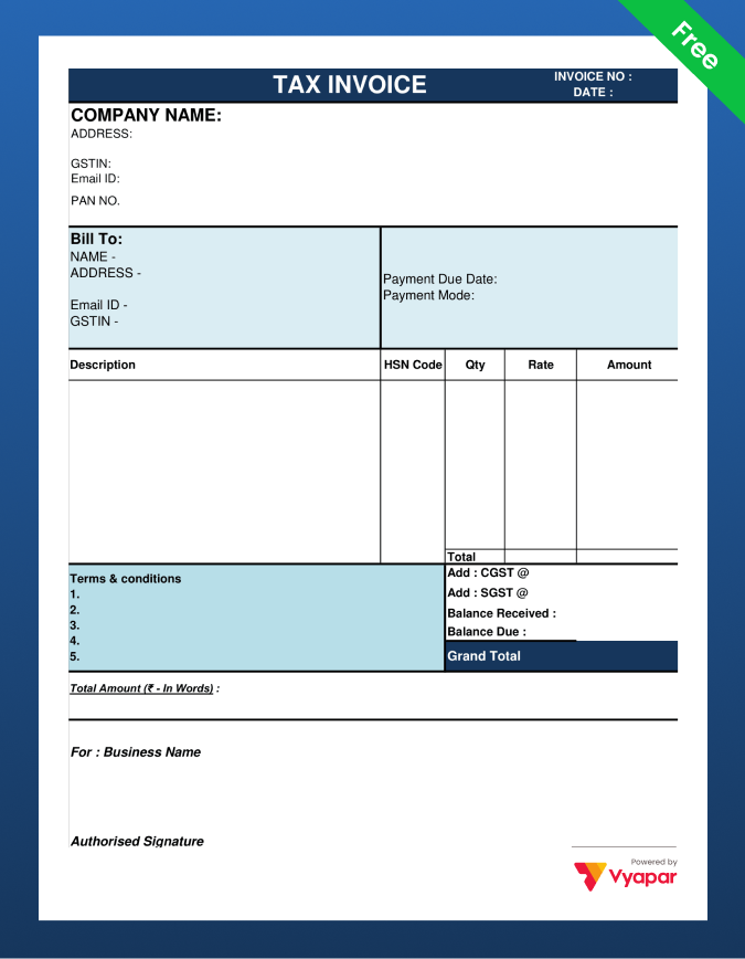Advanced Invoice Format