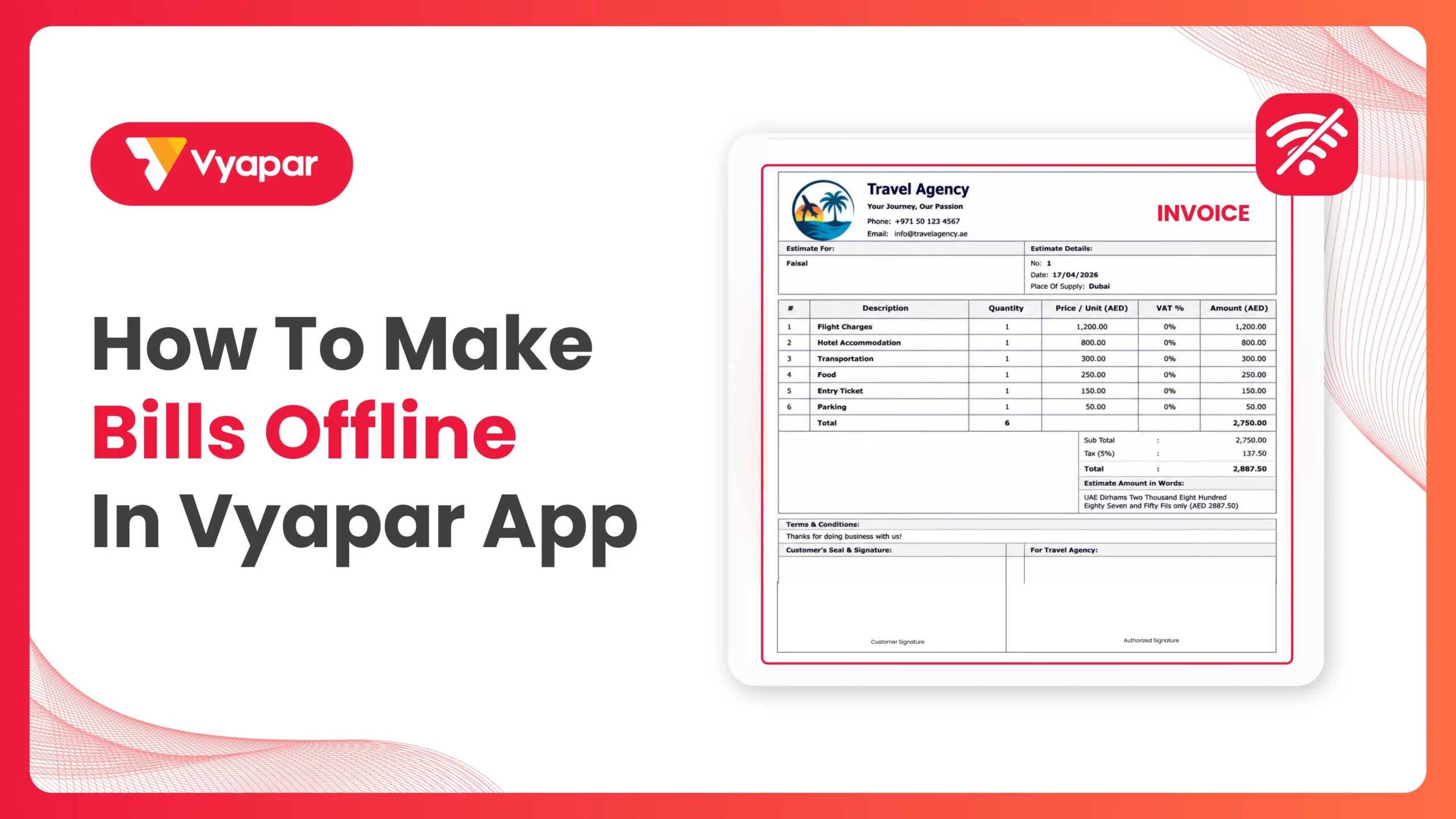 How to do Offline Billing in Vyapar App