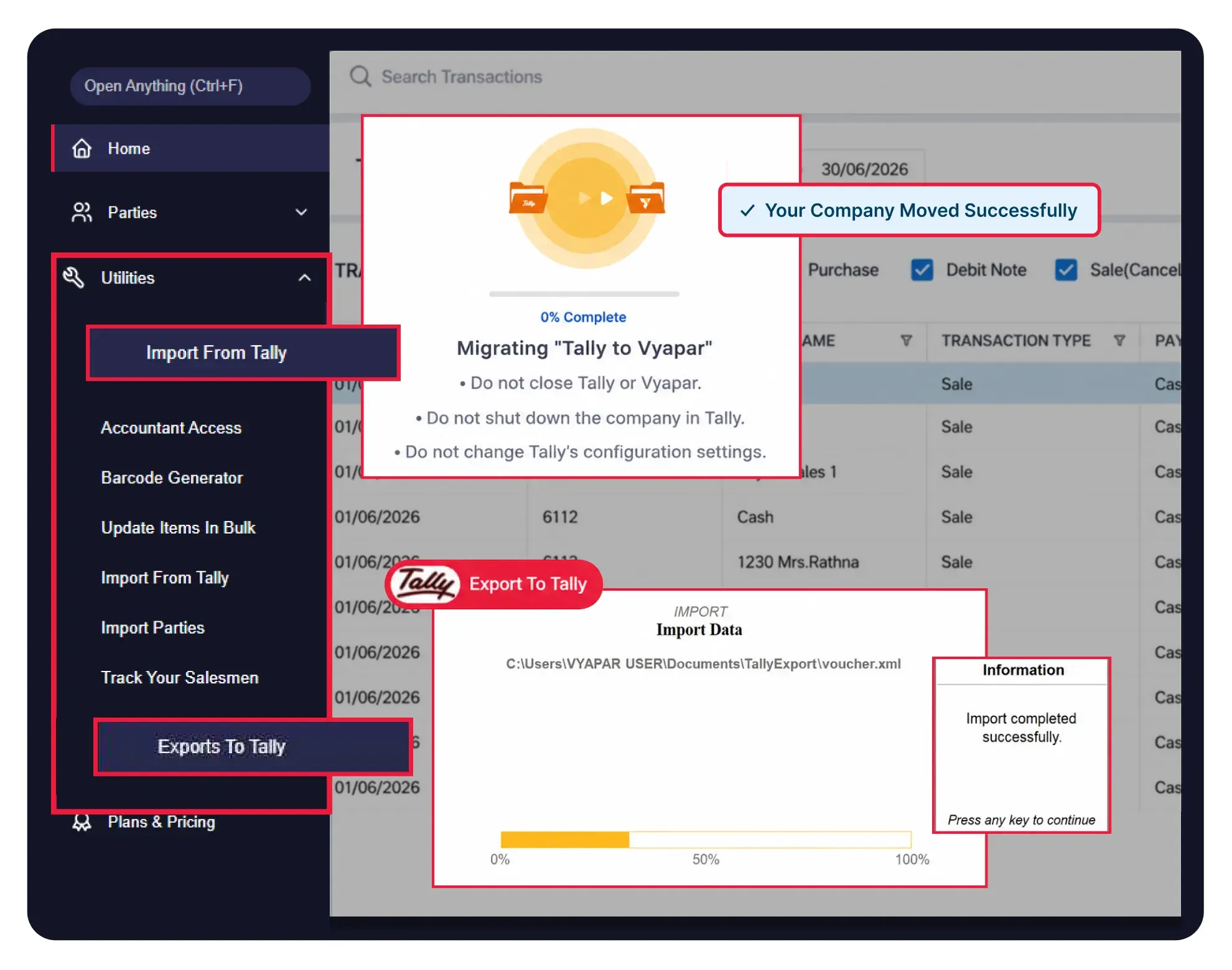 How to Import & Export Vyapar App Data into Tally